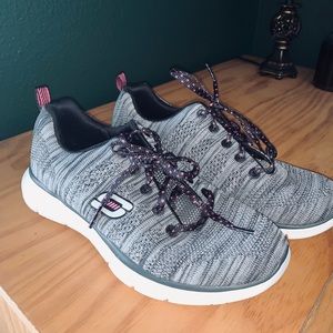 Black and white patterned sneakers